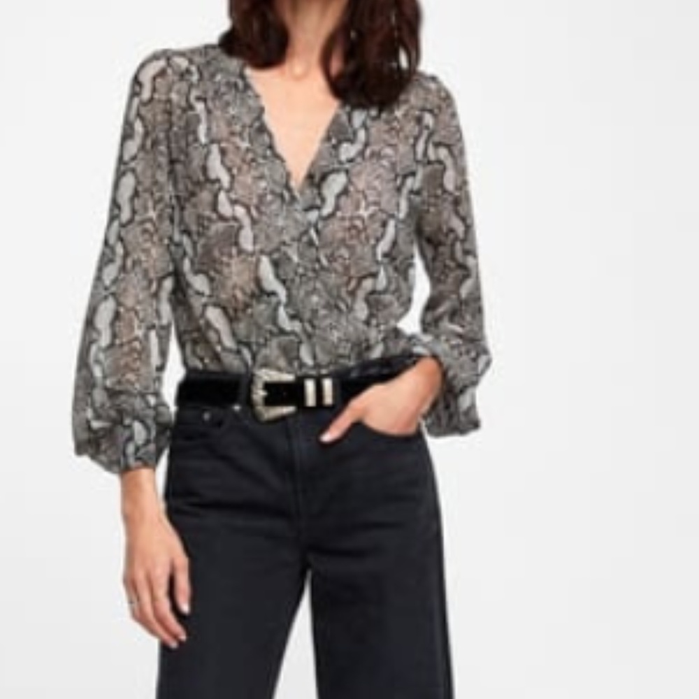 Zara Snakeskin Bodysuit